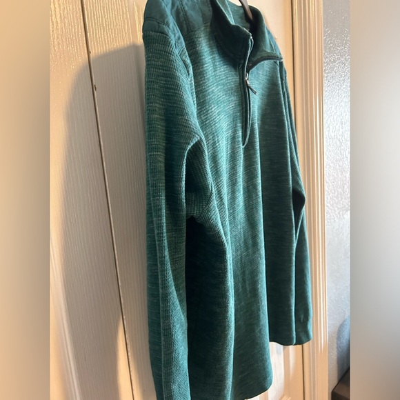 Ike Behar Green V Neck 1/4 Zip Sweater in Men’s Medium NWOT - Picture 3 of 10